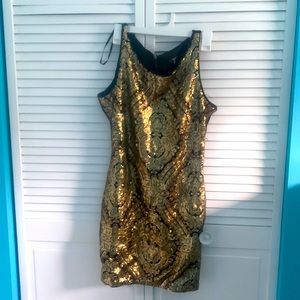 XOXO gold sequin dress